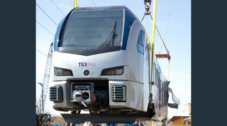 Fort Worth transit agency receives second TEXRail trainset