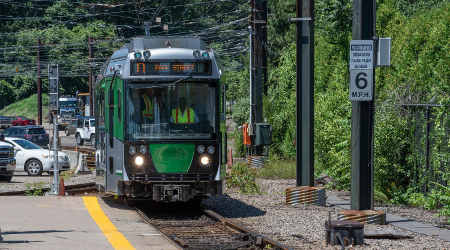 MBTA unveils new Green Line rail car